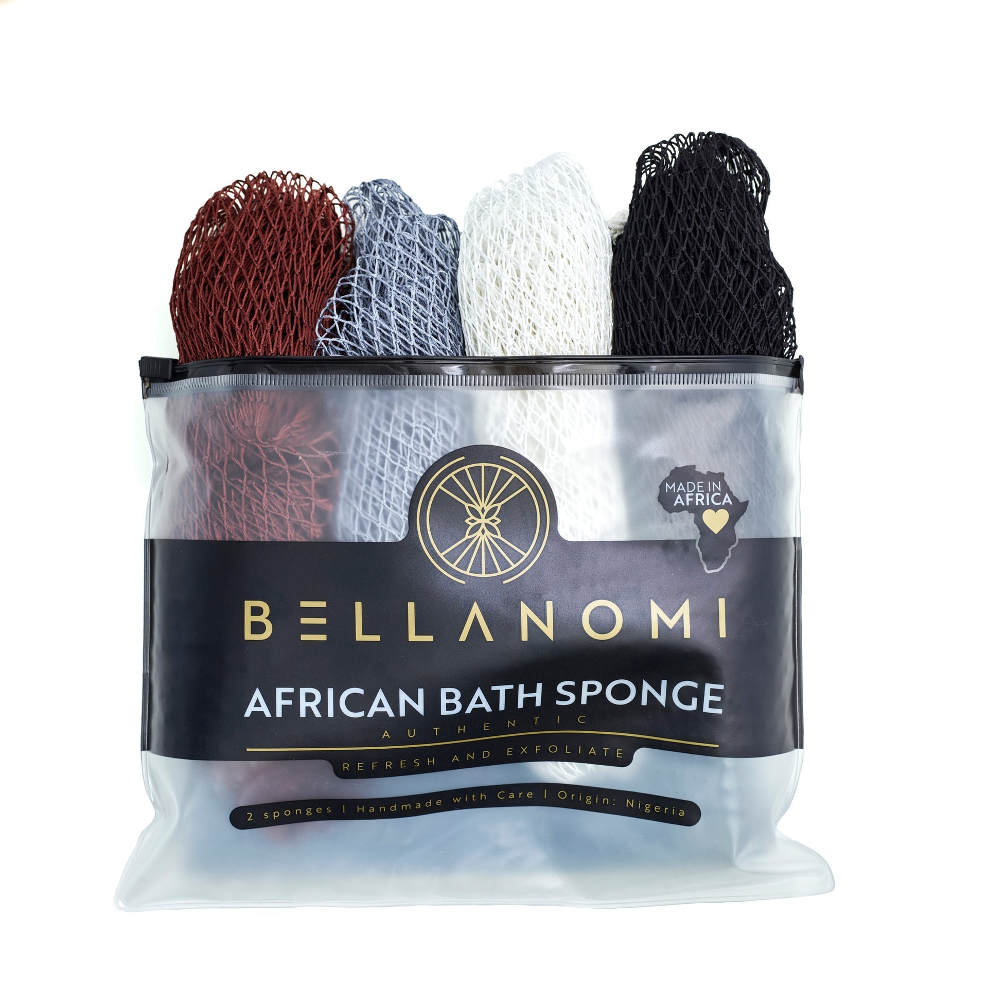 4-Pack African Exfoliating Net Sponge Classic