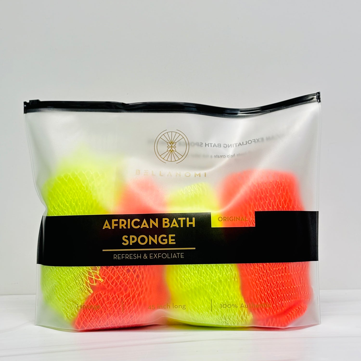 4 in 1 African Exfoliating Net Sponge CITRUS SPLASH Bundle