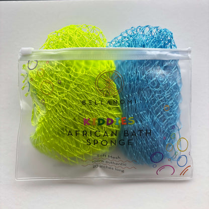 2-Pack Kiddies African Bath Sponge 20" - Soft Texture
