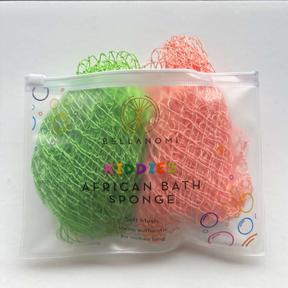 2-Pack Kiddies African Bath Sponge 20" - Soft Texture