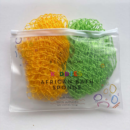 2-Pack Kiddies African Bath Sponge 20" - Soft Texture