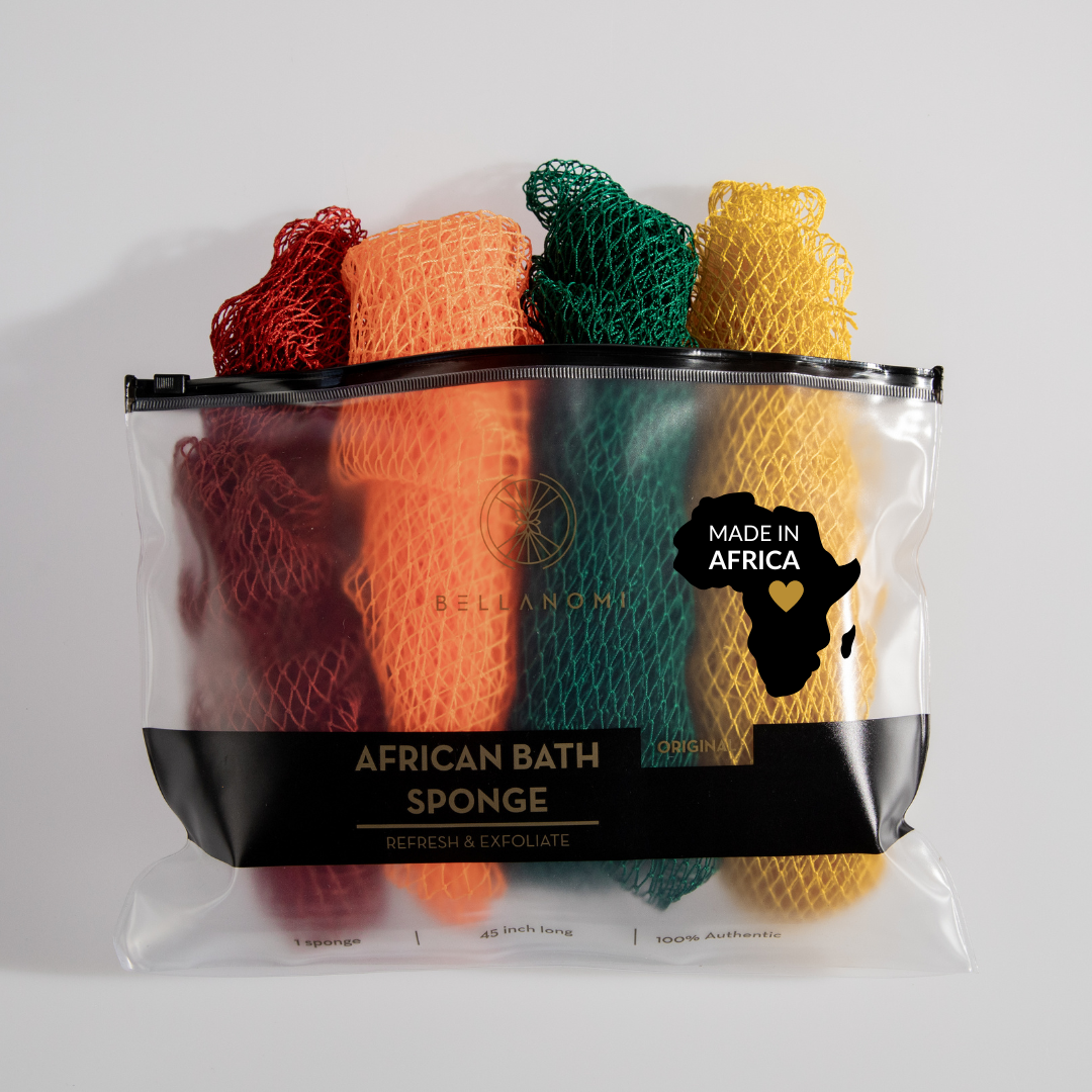 4-Piece African Exfoliating Net Sponge Set